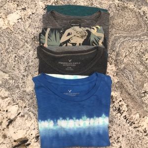4 American Eagle shirts.